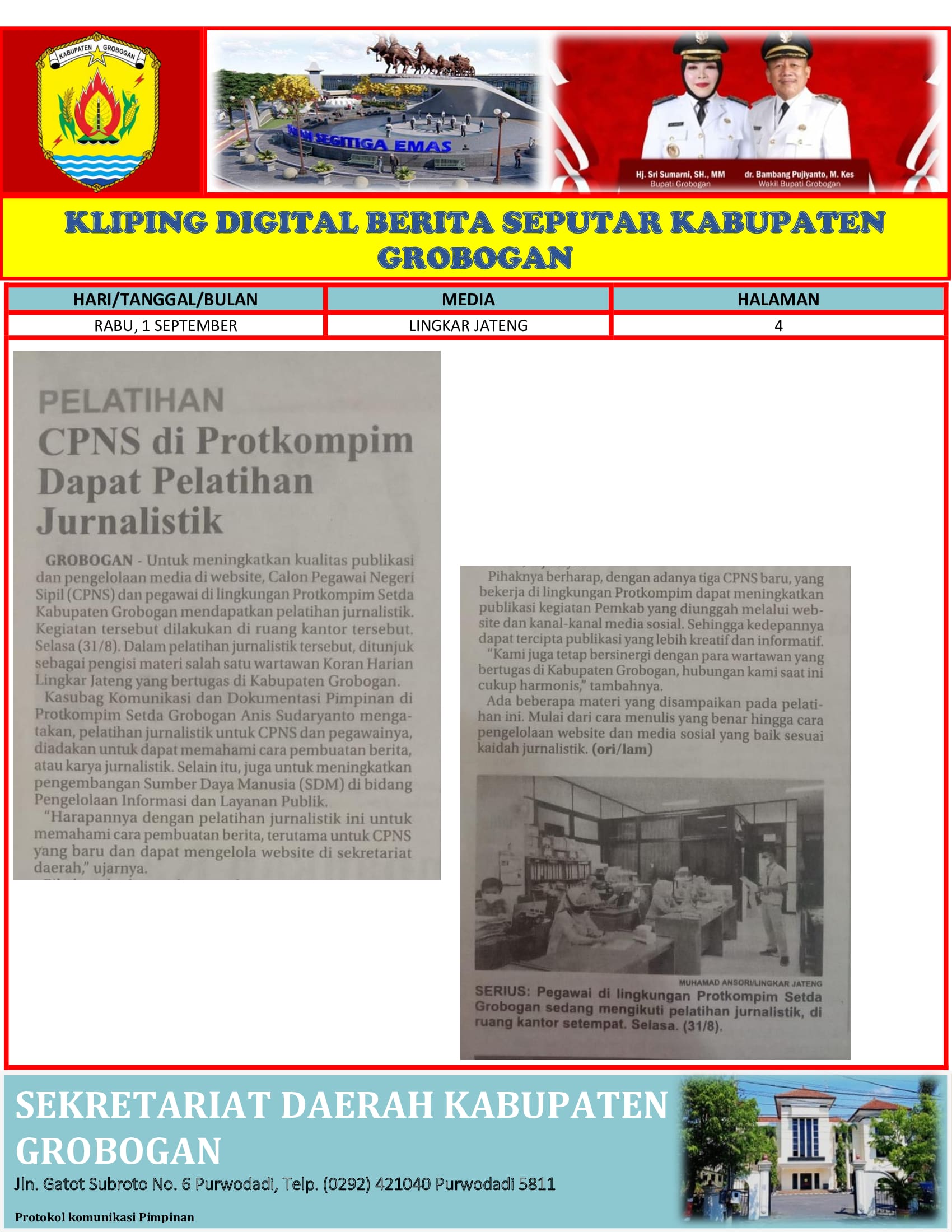 CPNS Protkompim Dapat Pelatihan Jurnalistik Lingkar Jateng 1.09.2021