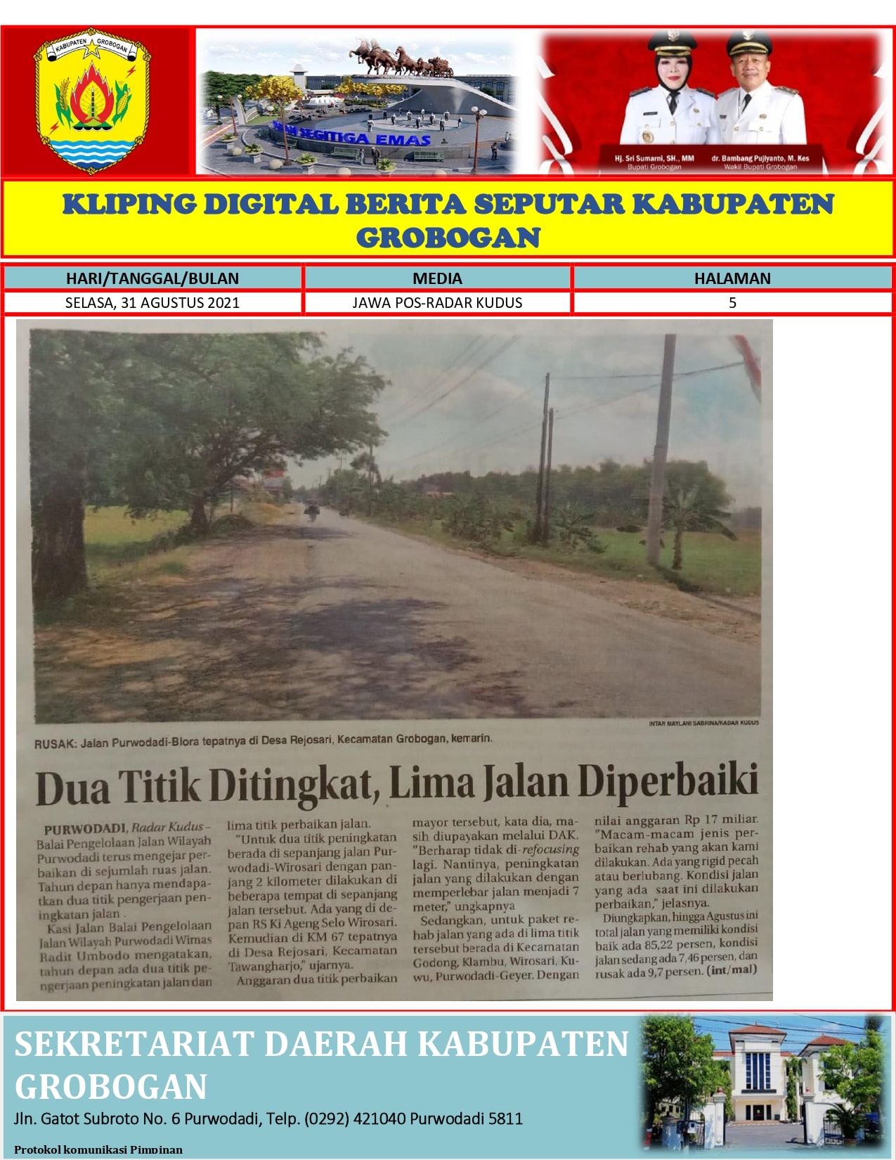 Dua Titik Ditingkat Dua Jalan Diperbaiki Radar Kudus 31.08.2021
