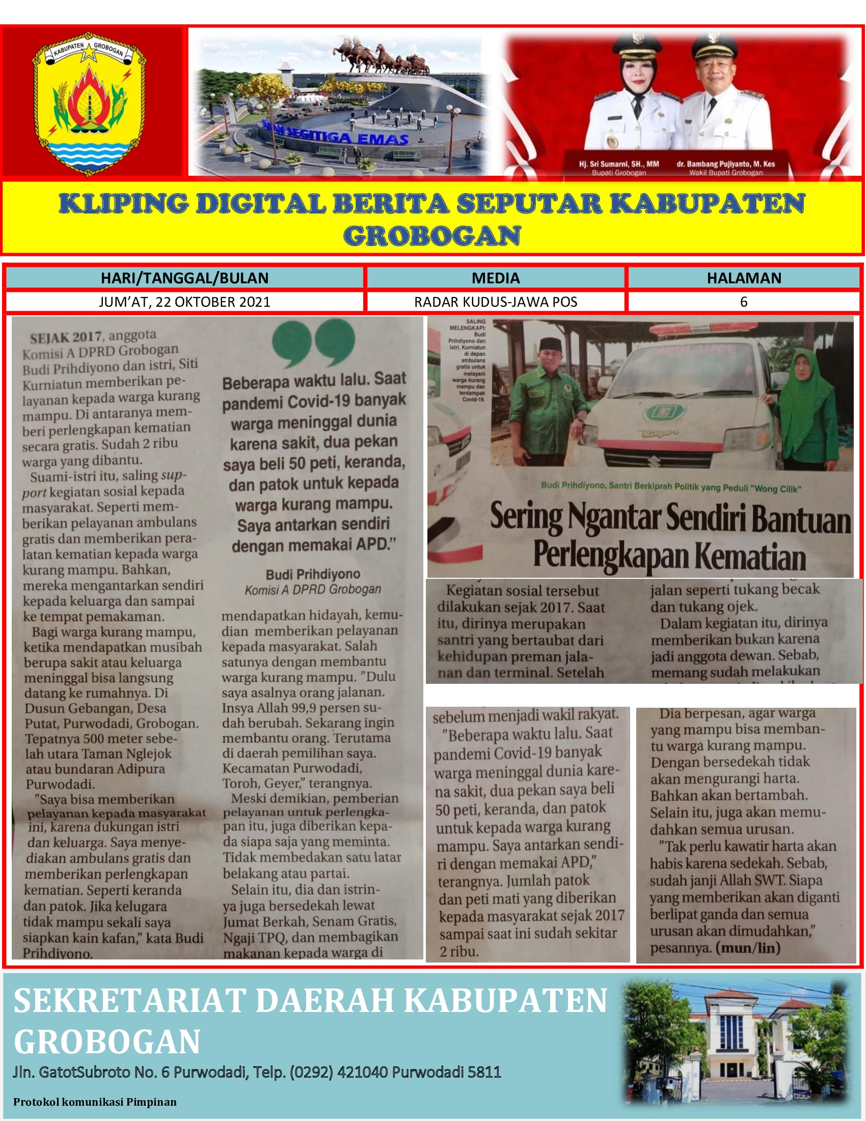 Sering Ngantar Sendiri Bantuan Perlengkapan Kematian Radar Kudus 22.10.2021