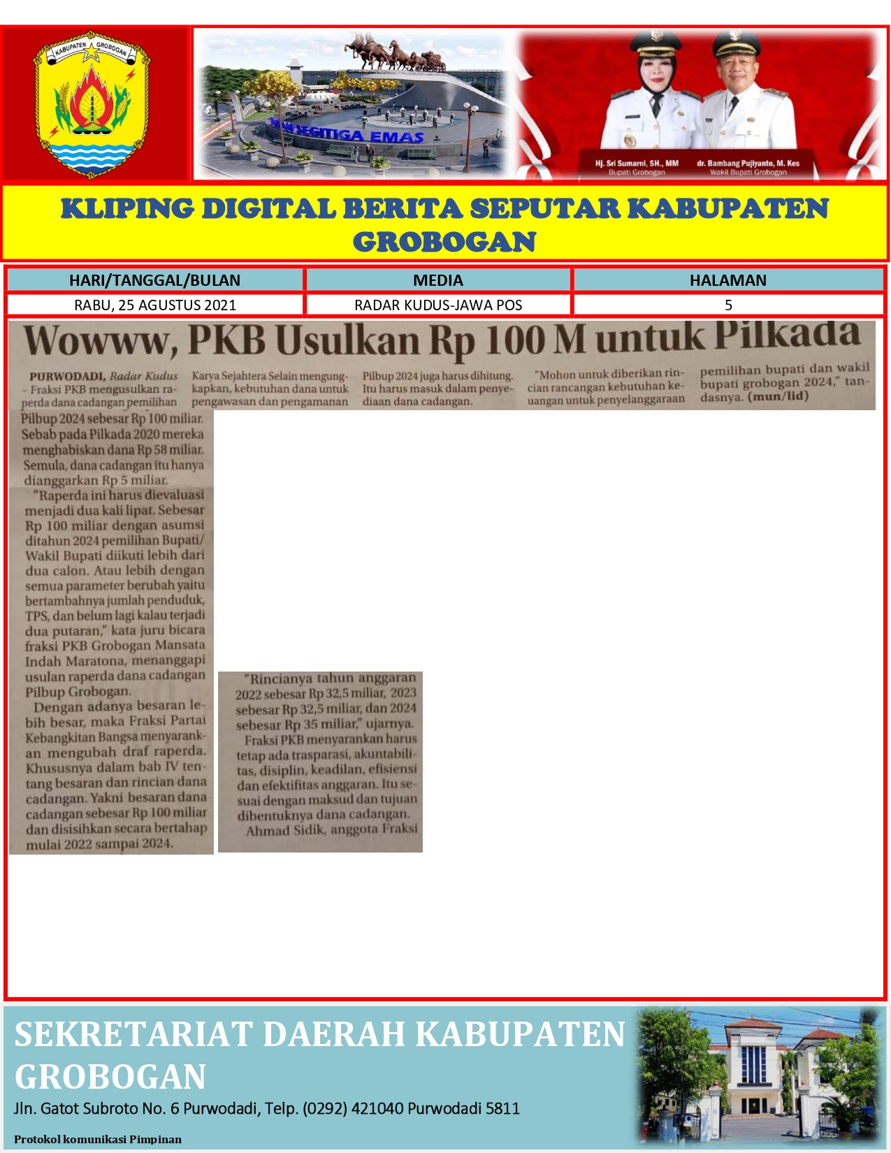 Wow PKB Ususlkan 100M Untuk PIlkada Radar Kudus 25.08.21